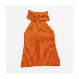 Laundry Sleeveless Sweater Metallic Accents Orange SZ S  SZ S